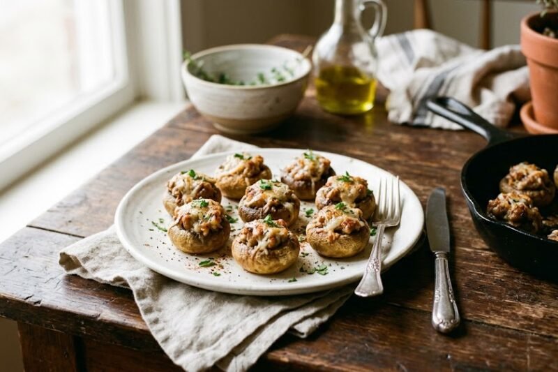 Sausage-Stuffed Mushrooms